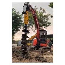 Rental Excavator PC50 with Auger Drill - Bored Pile 30cm dan 40cm Jawa Timur